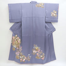 Load image into Gallery viewer, Kimono Pale Purple Gold Bellflower Tall Silk #9321F2
