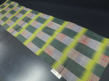 Load image into Gallery viewer, MKF#141 Silk Kimono Fabric Vintage(1920-1950) Meisen Green 54.3x13.0in(138x33cm)
