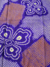 Load image into Gallery viewer, MBFd#51A Silk Kimono Fabric Vintage(1920-1950) Shibori Purple 59.1x14.2in(150x36cm)
