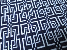 Load image into Gallery viewer, Cotton Bolt Fabric Vintage(1950-1980) Lattice Navy White 472.4x14.6in(1200x37cm) BB9023Y2
