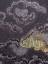 Load image into Gallery viewer, Haori Jacket Vintage(1950-1980) Black Gold Silver Glinting Cloud #134
