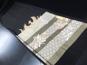BCF#2944 Silk Tomesode Fabric Phoenix 43.3x15.7in(110x40cm)