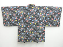Load image into Gallery viewer, Haori Jacket Vintage(1950-1980) Black Chrysanthemum Silk #8001N1

