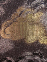 Load image into Gallery viewer, Haori Jacket Vintage(1950-1980) Black Gold Silver Glinting Cloud #134
