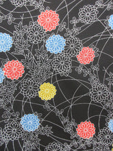 Load image into Gallery viewer, Haori Jacket Vintage(1950-1980) Black Chrysanthemum Silk #8001N1
