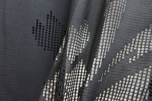 Haori Jacket Vintage(1950-1980) Black See-Through Flower Silk #8762A1