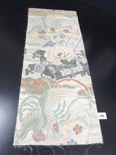 Load image into Gallery viewer, MOF#208 Silk Obi Fabric Vintage(1920-1950) Phoenix Beige 28.3x11.4in(72x29cm)
