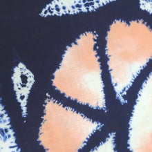 Load image into Gallery viewer, KK1126B3 Cotton Kimono Fabric Vintage(1920-1950) Makiage Shibori Navy 43.3x12.2in(110x31cm)
