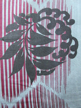 Load image into Gallery viewer, Haori Jacket Vintage(1920-1950) Light Blueish Gray Wine red Black Leaf Long Silk #7618H4
