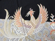 Load image into Gallery viewer, BCF#2944 Silk Tomesode Fabric Phoenix 43.3x15.7in(110x40cm)
