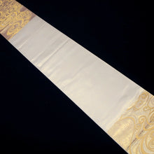 Load image into Gallery viewer, Fukuro Obi Vintage(1950-1980) Gold Whirlpool Silk BB190V1
