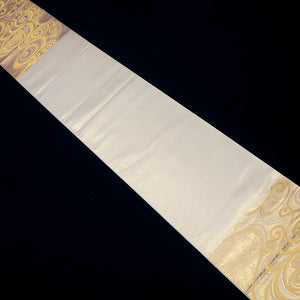 Fukuro Obi Vintage(1950-1980) Gold Whirlpool Silk BB190V1