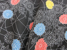 Load image into Gallery viewer, Haori Jacket Vintage(1950-1980) Black Chrysanthemum Silk #8001N1
