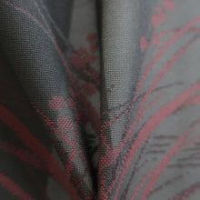 Load image into Gallery viewer, Haori Jacket Vintage(1950-1980) Black Wine red See-Through Grass Silk #9031D1
