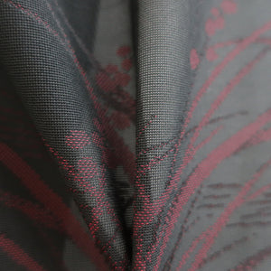 Haori Jacket Vintage(1950-1980) Black Wine red See-Through Grass Silk #9031D1
