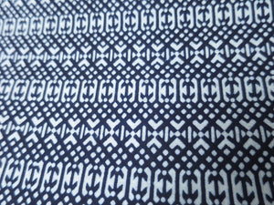 Cotton Bolt Fabric Vintage(1950-1980) Navy White 456.7x15.0in(1160x38cm) BB9053Y3