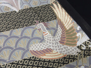 BCF#2944 Silk Tomesode Fabric Phoenix 43.3x15.7in(110x40cm)