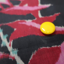 Load image into Gallery viewer, KK1102B3 Silk Kimono Fabric Vintage(1920-1950) Branch Meisen Black 57.5x12.6in(146x32cm)
