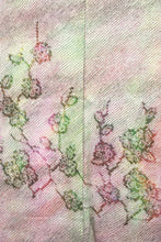 Load image into Gallery viewer, Haori Jacket Vintage(1950-1980) Green Pink Full Shibori Plum blossom Silk #8332C4
