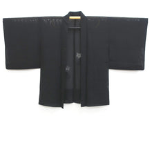 Load image into Gallery viewer, Haori Jacket Vintage(1950-1980) Black See-Through Bellflower Wave Silk #9194E1
