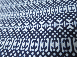 Cotton Bolt Fabric Vintage(1950-1980) Navy White 456.7x15.0in(1160x38cm) BB9053Y3