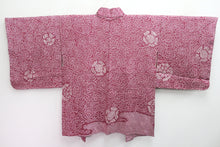 Load image into Gallery viewer, Haori Jacket Vintage(1950-1980) Ash Pink Full Shibori Flower Kumodori Silk #8294C2
