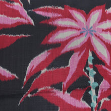 Load image into Gallery viewer, KK1102B3 Silk Kimono Fabric Vintage(1920-1950) Branch Meisen Black 57.5x12.6in(146x32cm)
