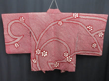 Load image into Gallery viewer, Haori Jacket Vintage(1950-1980) Wine red Full Shibori Branch Flower Silk #7872L4

