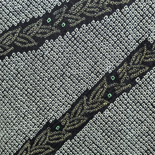 Load image into Gallery viewer, Haori Jacket Vintage(1950-1980) Black Shibori Leaves Silk #9177E1

