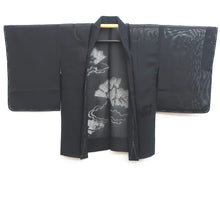 Load image into Gallery viewer, Haori Jacket Vintage(1950-1980) Black See-Through Folding Fan Bamboo Silk #9032D1
