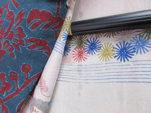 Load image into Gallery viewer, Haori Jacket Vintage(1920-1950) Grayish Blue Red Botanical Silk #8223B4
