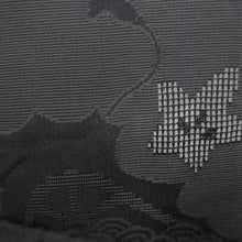 Load image into Gallery viewer, Haori Jacket Vintage(1950-1980) Black See-Through Bellflower Wave Silk #9194E1
