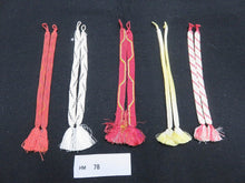 Load image into Gallery viewer, HM#78 Silk Haori Himo Flat Braid 5pcs Bundle Pack
