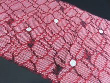 Load image into Gallery viewer, FF2515B Silk Kimono Fabric Vintage(1950-1980) Shibori Red 43.3x11.8in(110x30cm)
