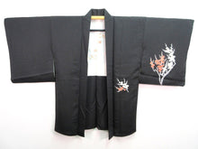 Load image into Gallery viewer, Haori Jacket Black Plum blossom #136
