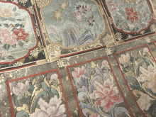Load image into Gallery viewer, Fukuro Obi Gold Floral Windows Silk BB138W9

