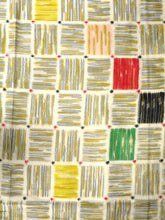 Load image into Gallery viewer, MKF#143 Silk Kimono Fabric Vintage(1920-1950) Meisen Off whilte Yellow brown 59.8x12.6in(152x32cm)
