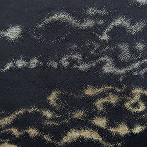Haori Jacket Vintage(1950-1980) Black Gold Cloud Silk #9598H4