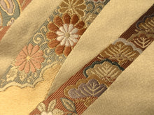 Load image into Gallery viewer, Fukuro Obi Gold Butterfly Chrysanthemum Silk BB98W6
