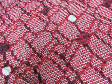 Load image into Gallery viewer, FF2515B Silk Kimono Fabric Vintage(1950-1980) Shibori Red 43.3x11.8in(110x30cm)
