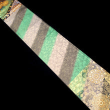 Load image into Gallery viewer, Fukuro Obi Vintage(1950-1980) Green Gold Silver Flower Birds Silk BB191V2
