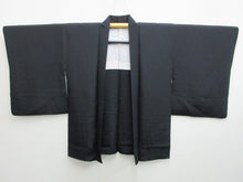 Load image into Gallery viewer, Haori Jacket Vintage(1950-1980) Black Peony Tachibana Urushi Silk #8003N1
