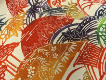 Load image into Gallery viewer, KK823A7 Silk Kimono Fabric Vintage(1950-1980) Butterfly Cream Yellow 43.3x11.8in(110x30cm)
