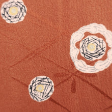 Load image into Gallery viewer, Haori Jacket Vintage(1920-1950) Light Brown Flower Rinzu Silk #9079D2
