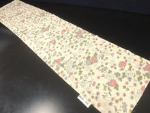 Load image into Gallery viewer, MKF#123 Silk Kimono Fabric Vintage(1950-1980) Chrysanthemum Maple Leaf Cream white 61.0x13.4in(155x34cm)
