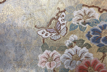 Load image into Gallery viewer, Fukuro Obi Gold Birds Butterfly Peony Silk BB153W9
