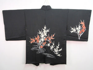 Haori Jacket Black Plum blossom #136