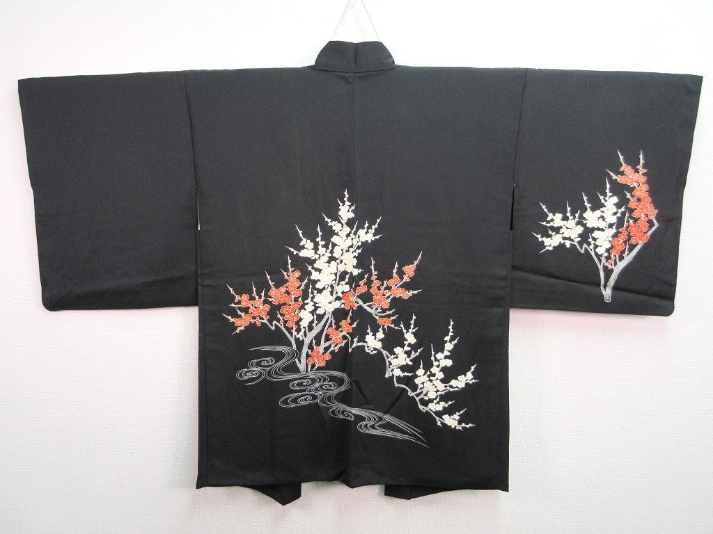 Haori Jacket Black Plum blossom #136