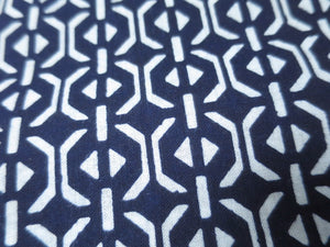 Cotton Bolt Fabric Vintage(1950-1980) Navy White 472.4x13.8in(1200x35cm) BB9054Y3