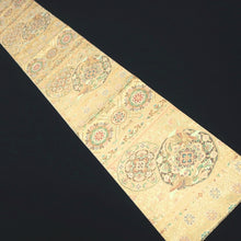 Load image into Gallery viewer, Fukuro Obi Vintage(1950-1980) Gold Birds Flower Shousoin Silk BB192V2
